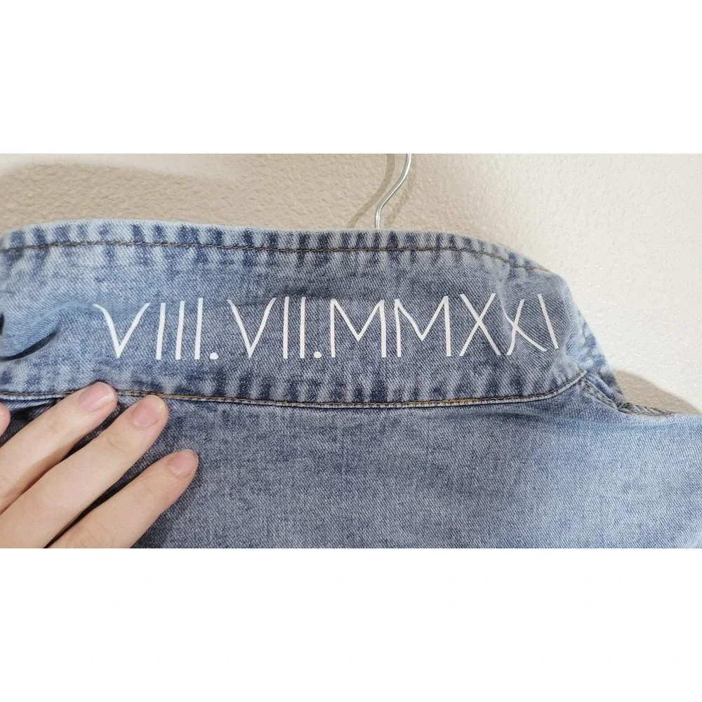 Gemini Fusion Gemini Fusion Bridal Denim Jacket Roman‎ Numeral Detail Size Small